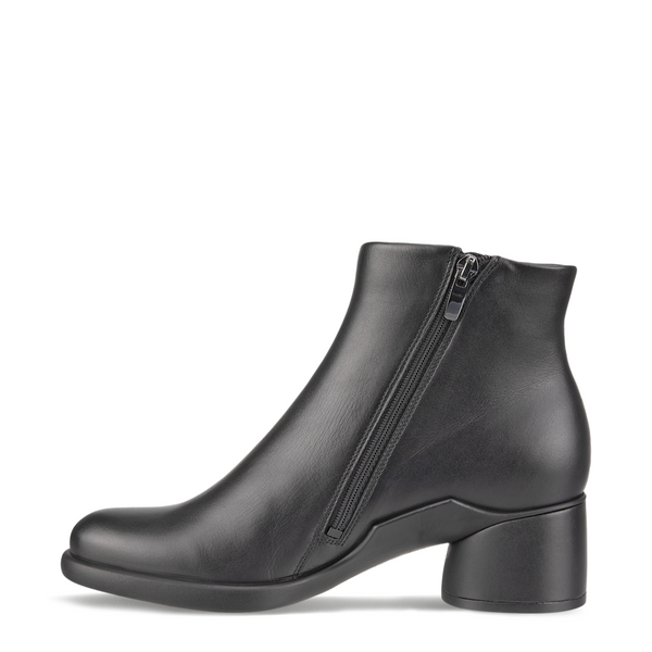 Ecco Women's Sculpted LX 35 Leather Side Zip Ankle Boot in Black