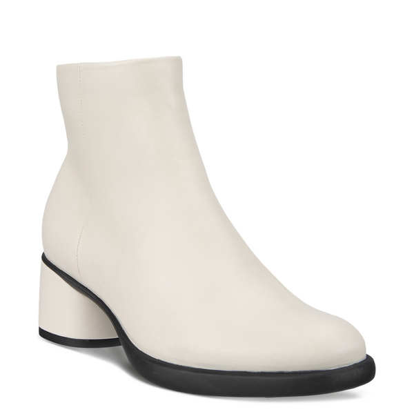 Ecco Women's Sculpted LX 35 Leather Side Zip Ankle Boot (Limestone)