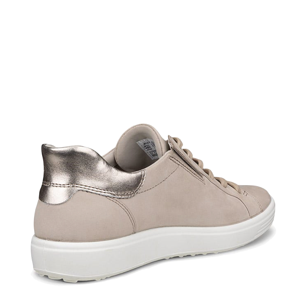 Heel view of Ecco Soft 7 Easy Slip Sneaker for women.