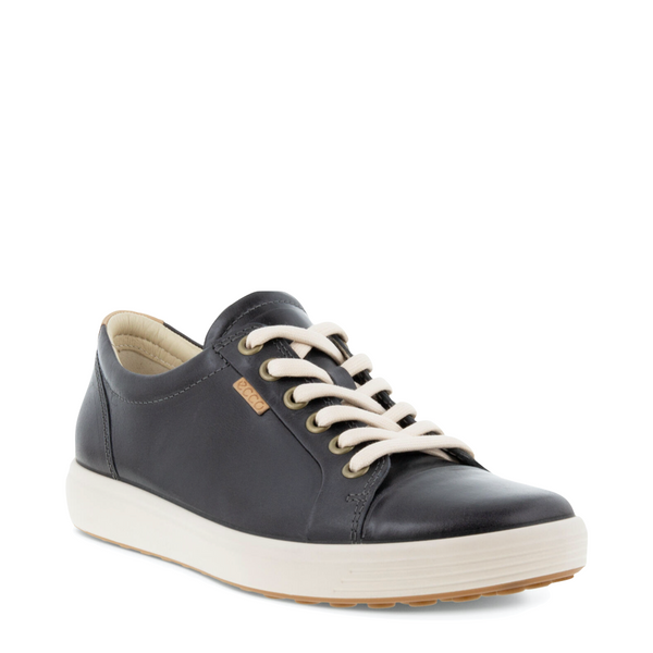 Ecco Women's Soft 7 Leather Lace Sneaker (Magnet Grey)