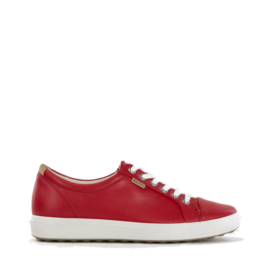 Side (right) view of Ecco Soft 7 Leather Lace sneaker for women.