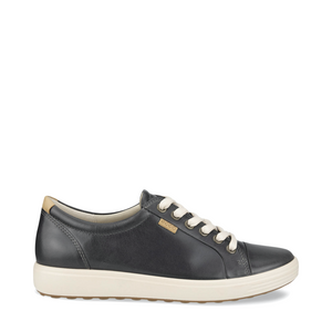 Ecco Women's Soft 7 Leather Lace Sneaker (Magnet Grey)