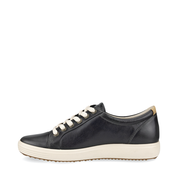 Ecco Women's Soft 7 Leather Lace Sneaker (Magnet Grey)