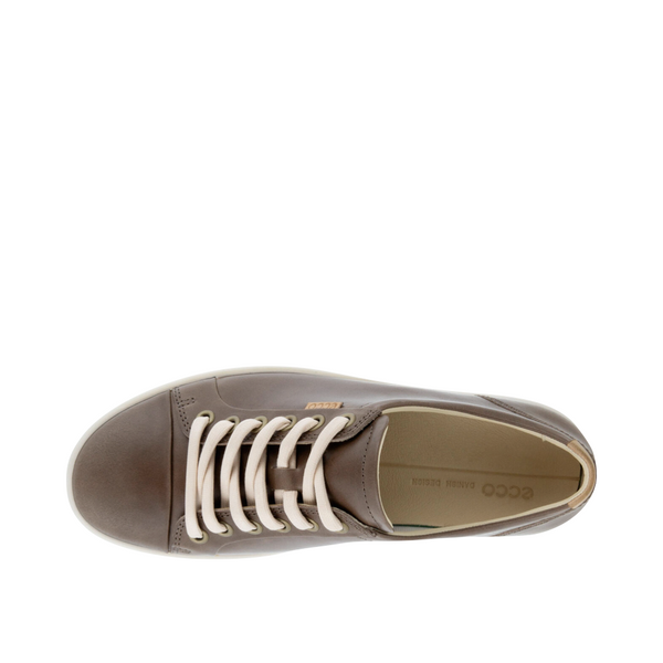 Ecco Women's Soft 7 Leather Lace Sneaker in Taupe