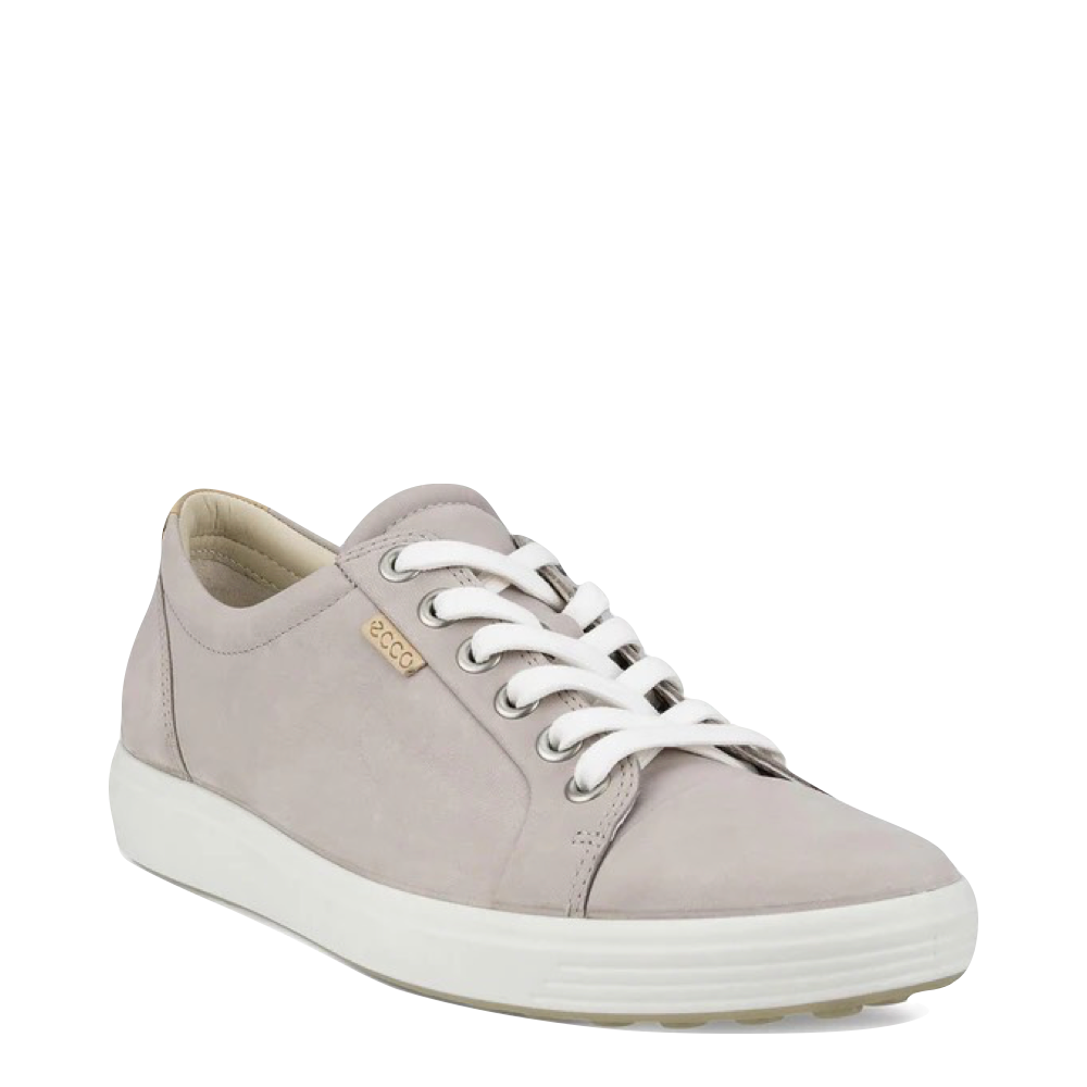 Mudguard and Toe view of Ecco Soft 7 Suede Lace Sneaker for women.