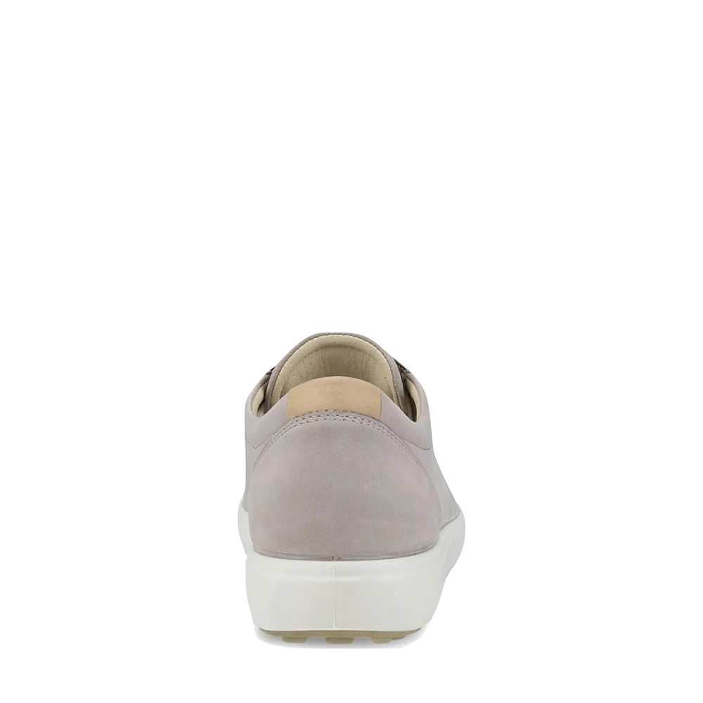 Back view of Ecco Soft 7 Suede Lace Sneaker for women.