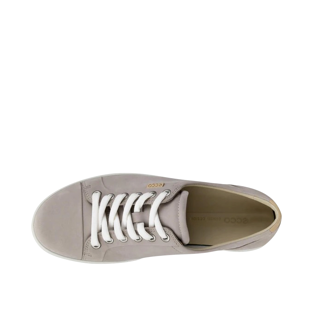Top-down view of Ecco Soft 7 Suede Lace Sneaker for women.