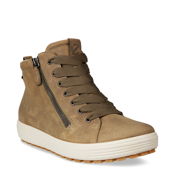 Ecco Women's Soft 7 Tred GTX Hi Leather Sneaker Boot in Sage