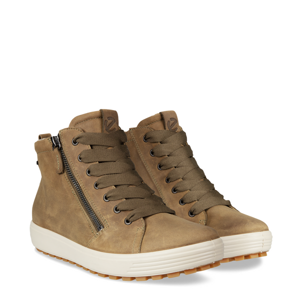 Ecco Women's Soft 7 Tred GTX Hi Leather Sneaker Boot in Sage