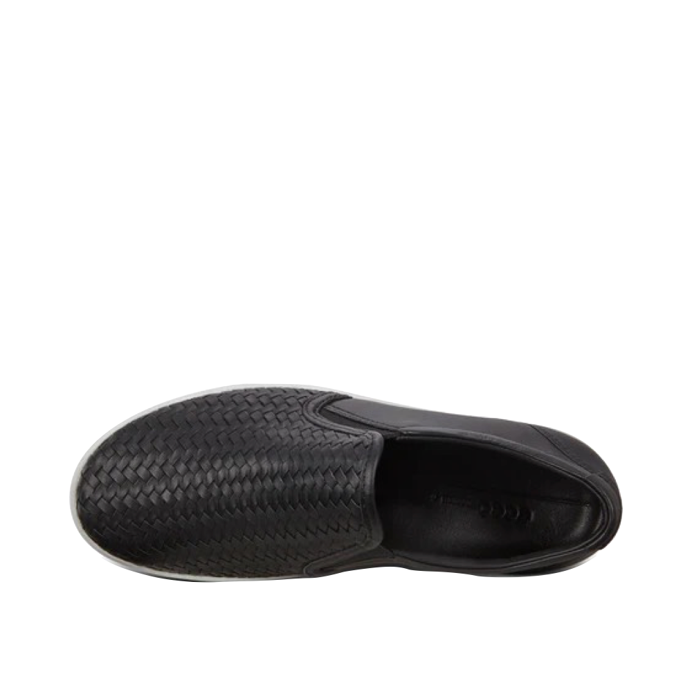 Top-down view of Ecco Soft 7 Woven Leather Slip On 2.0 for women.