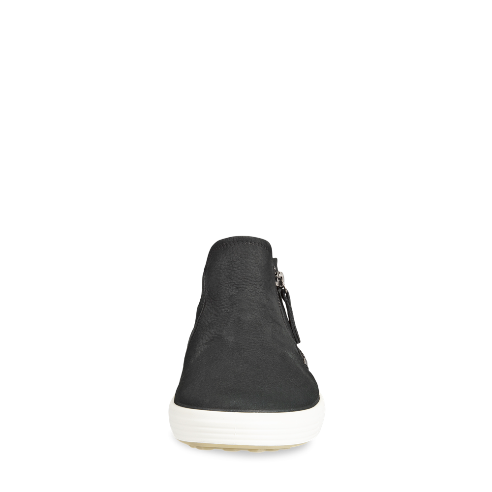 Front view of Ecco Soft 7 Zip Bootie Sneaker for women.