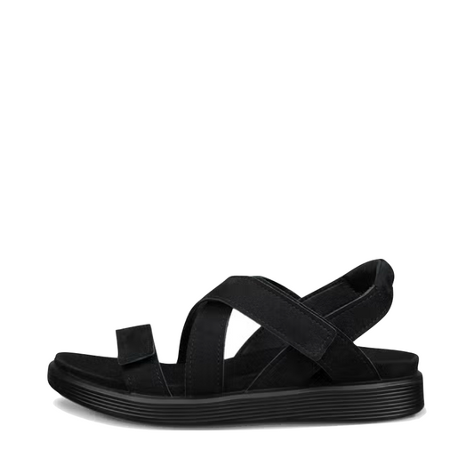 Side (left) view of Ecco Soft Sandal for women.