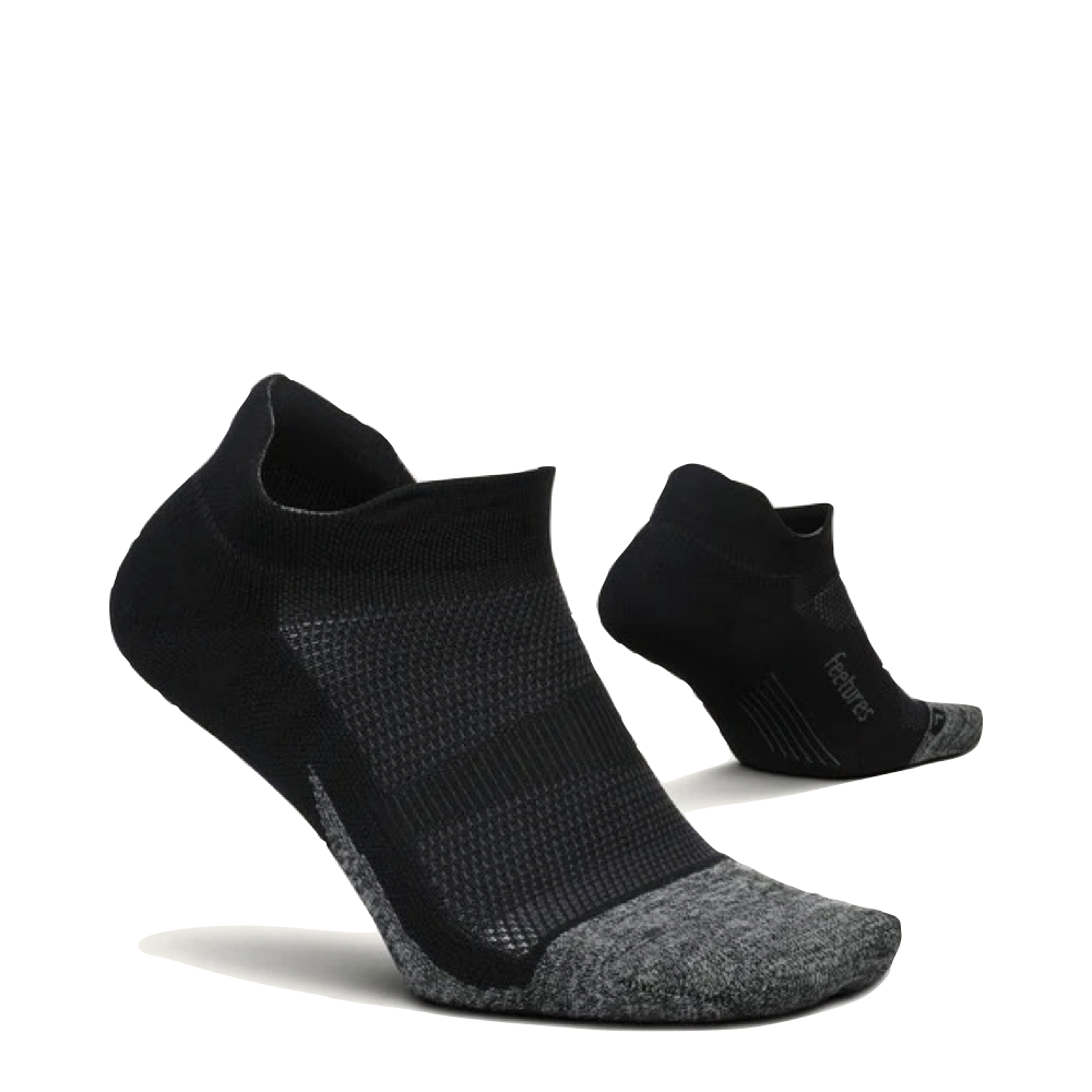 Feetures Elite Light Cushion No Show Tab Sock in Black