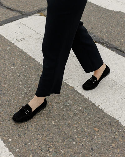 Josef Seibel Women's Fenja 34 Suede Bit Loafer in Black