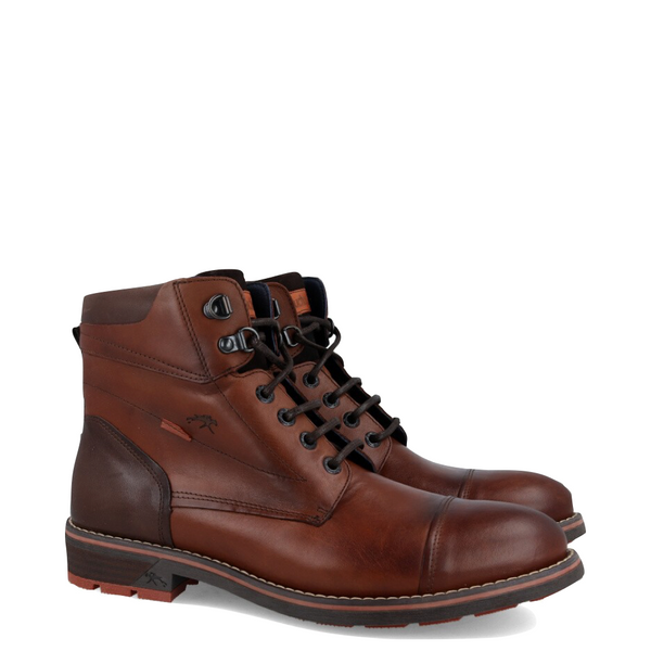 Fluchos Men's Terry Leather Lace Boot in Habana Brown