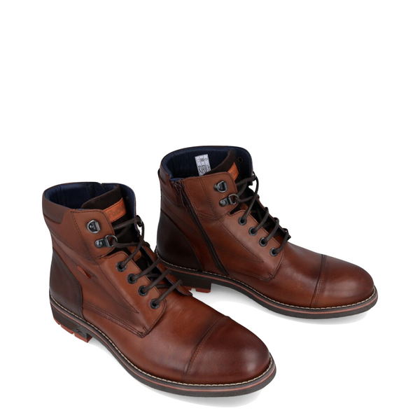 Fluchos Men's Terry Leather Lace Boot in Habana Brown