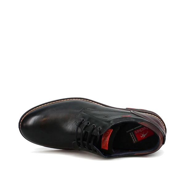 Fluchos Men's Terry Leather Oxford in Black
