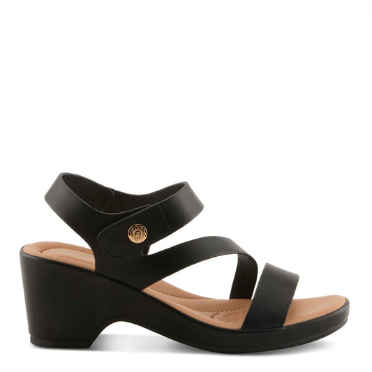 Spring Step Women's Guillen Heeled Sandal in Black