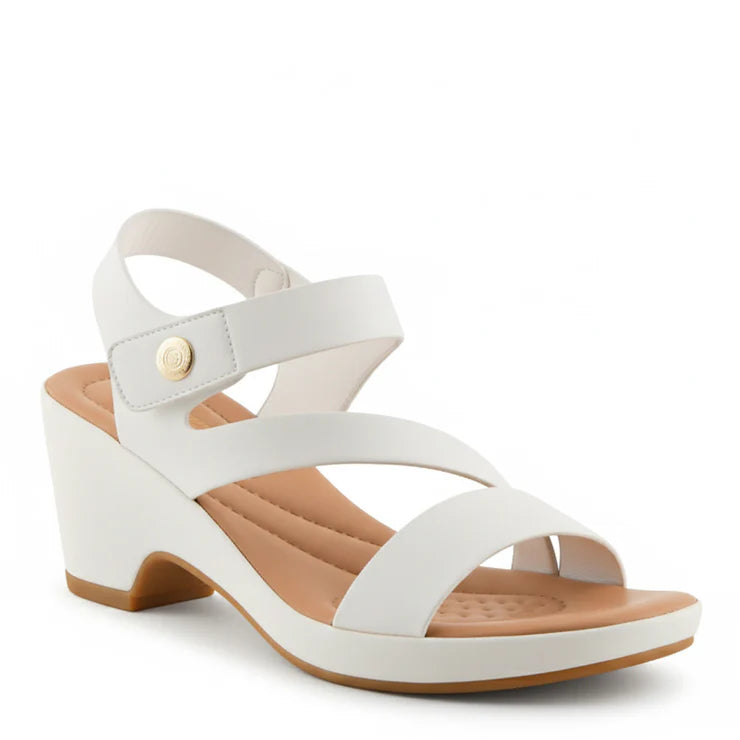 Spring Step Women's Guillen Heeled Sandal (White)