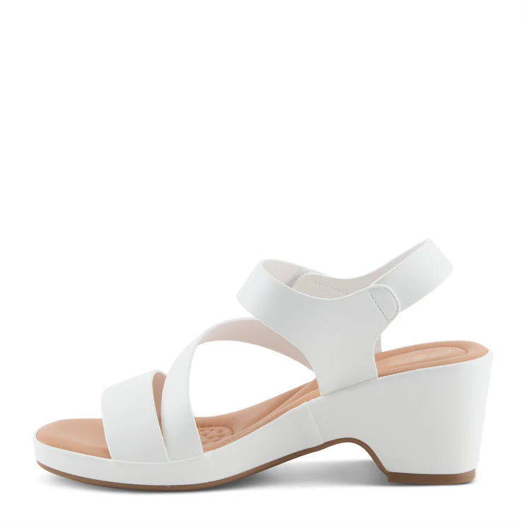 Spring Step Women's Guillen Heeled Sandal (White)