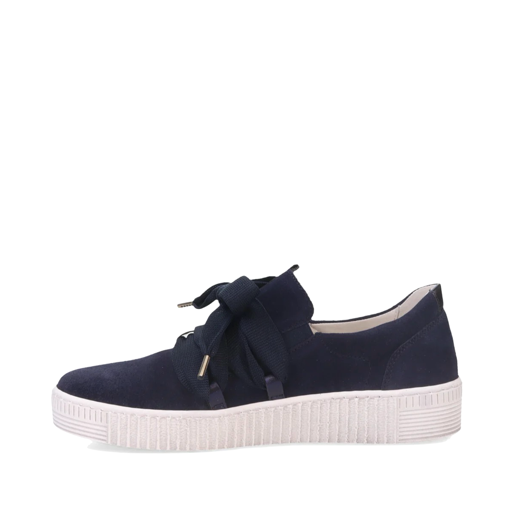 Side (left) view of Gabor Bow Sneaker for women.