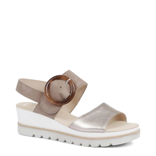 Toe view of Gabor Slingback Platform Wedge Sandal for women.