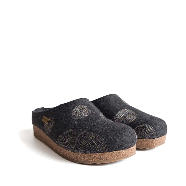 Haflinger Women's Spirit Wool Clog (Charcoal)