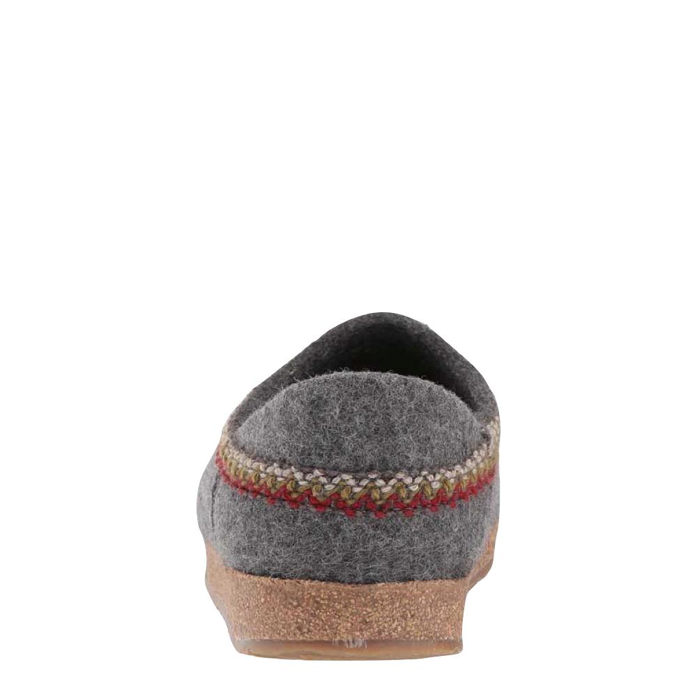 Back view of Haflinger Zigzag Closed Heel Wool Clog for unisex.