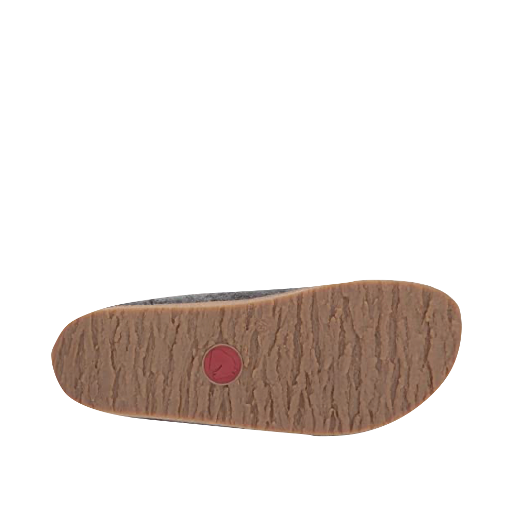 Bottom view of Haflinger Zigzag Closed Heel Wool Clog for unisex.