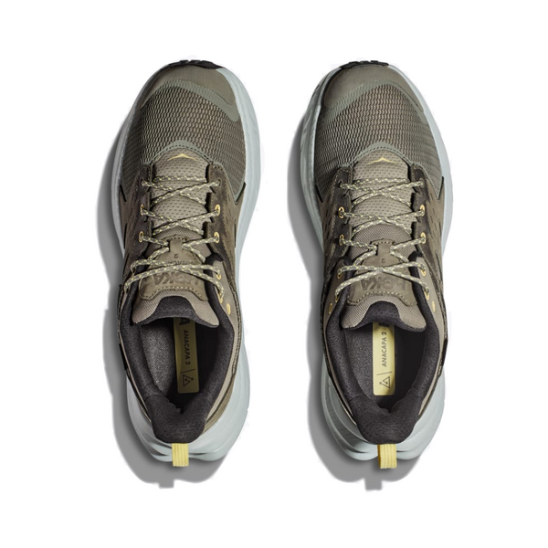 Hoka Men's Anacapa 2 Low GTX Hiking Sneaker in Olive Haze/Mercury