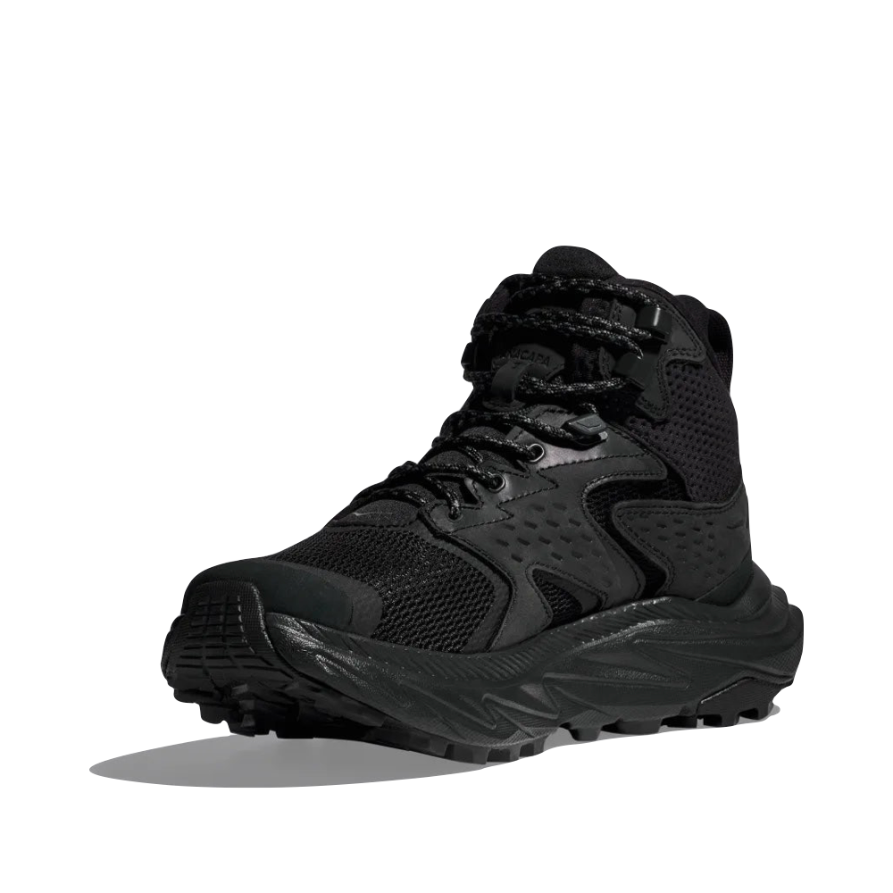 Mudguard and Toe view of Hoka Anacapa 2 Mid GTX Boots for men.