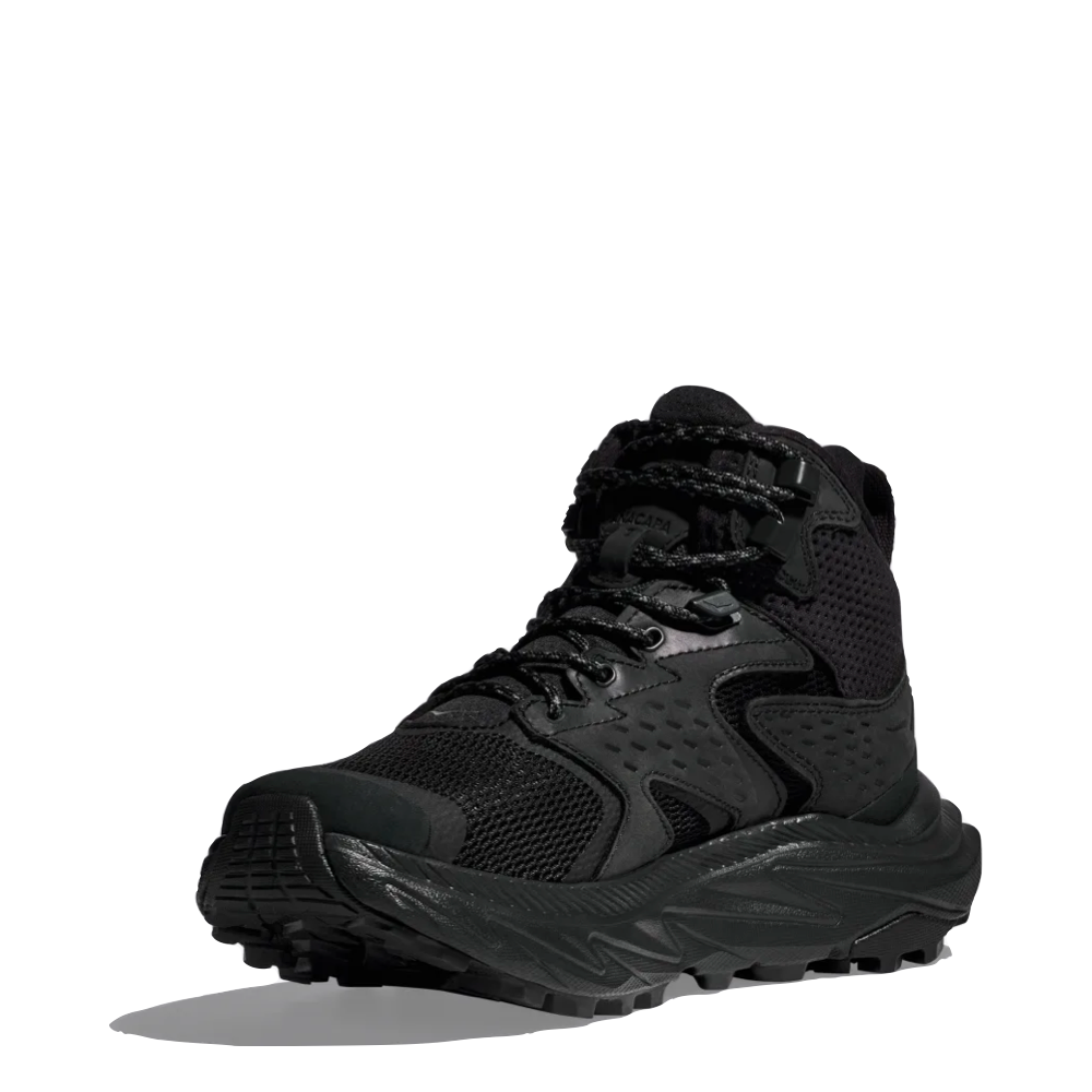 Hoka Men's Anacapa 2 Mid GTX Hiking Sneaker in Black/Black