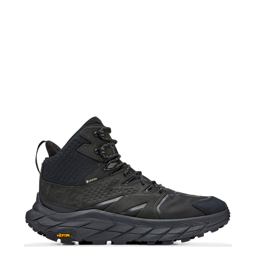 Hoka Men's Anacapa Mid GTX Waterproof Leather Hiker in Black