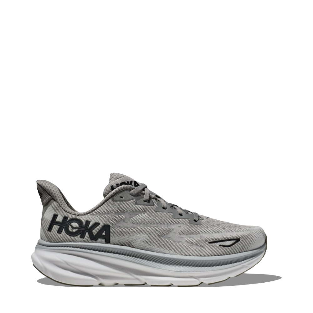Side (right) view of Hoka Clifton 9 for men.