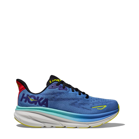 Side (right) view of Hoka Clifton 9 for men.