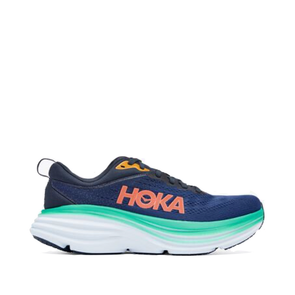 Hoka Women's Bondi 8 Running Sneaker in Outer Space/Bellwether Blue