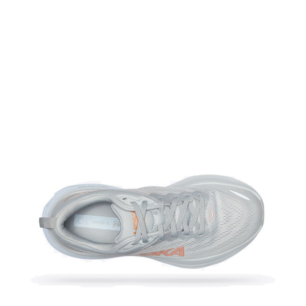 Hoka Women's Bondi 8 Running Sneaker in Harbor Mist/Lunar Rock