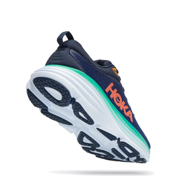 Hoka Women's Bondi 8 Running Sneaker in Outer Space/Bellwether Blue