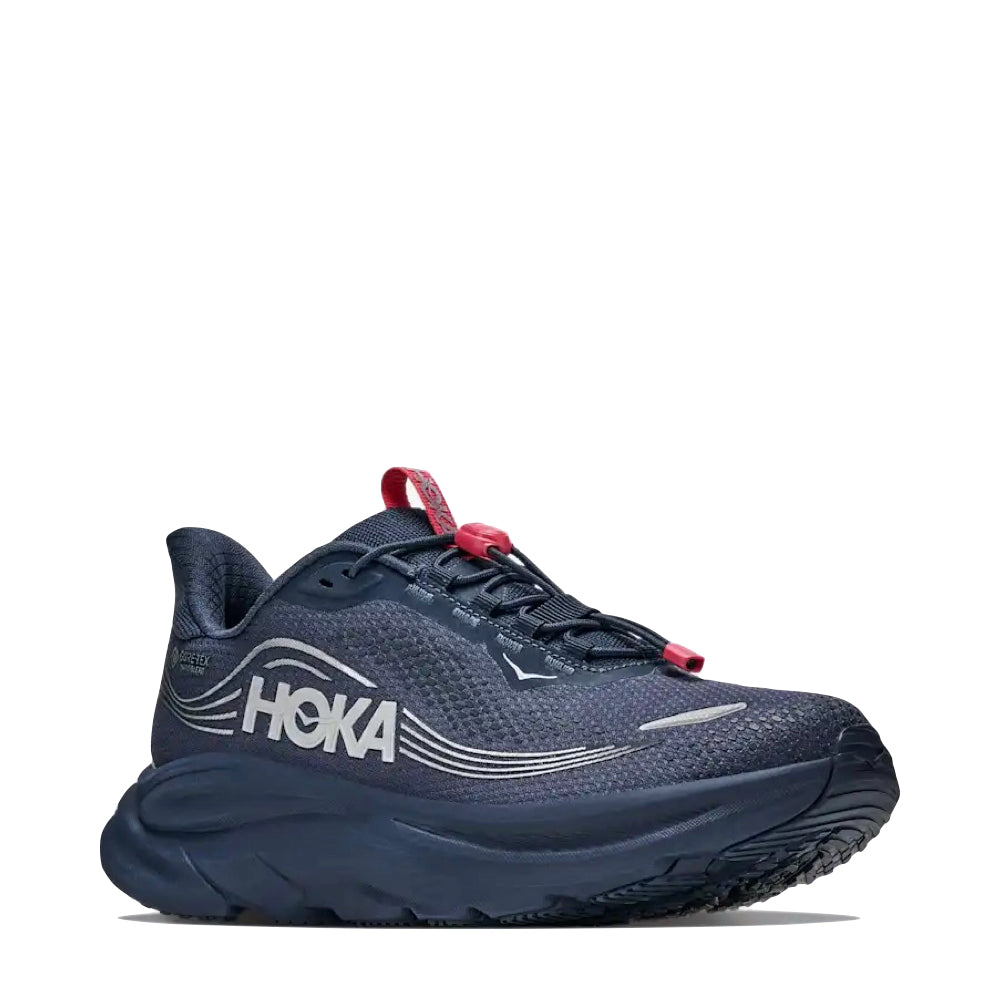 Mudguard and Toe view of Hoka Clifton 11 GTX Waterproof Sneaker for women.