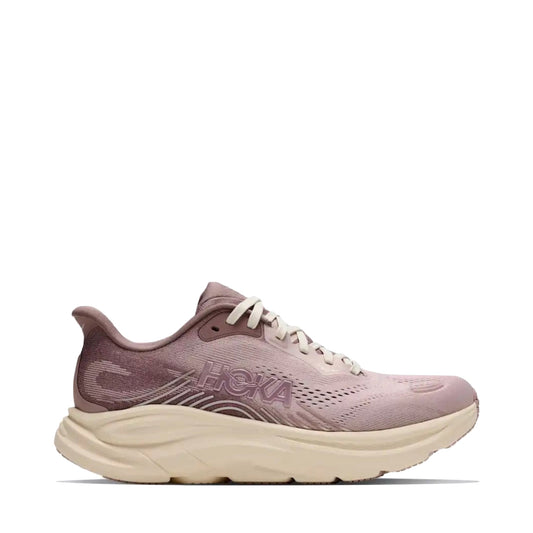 Side (right) view of Hoka Clifton 11 Glimmers Sneaker for women.