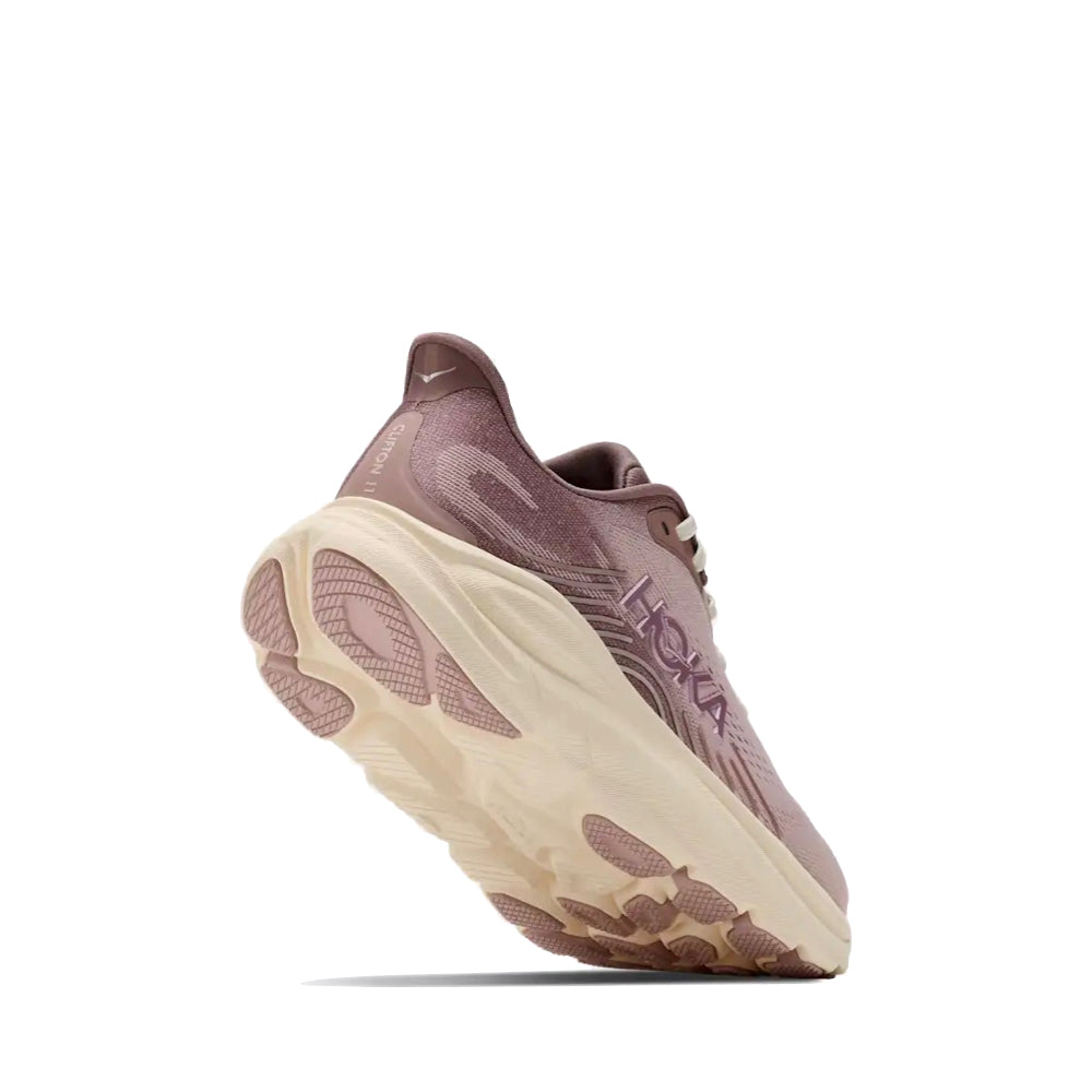 Bottom view of Hoka Clifton 11 Glimmers Sneaker for women.