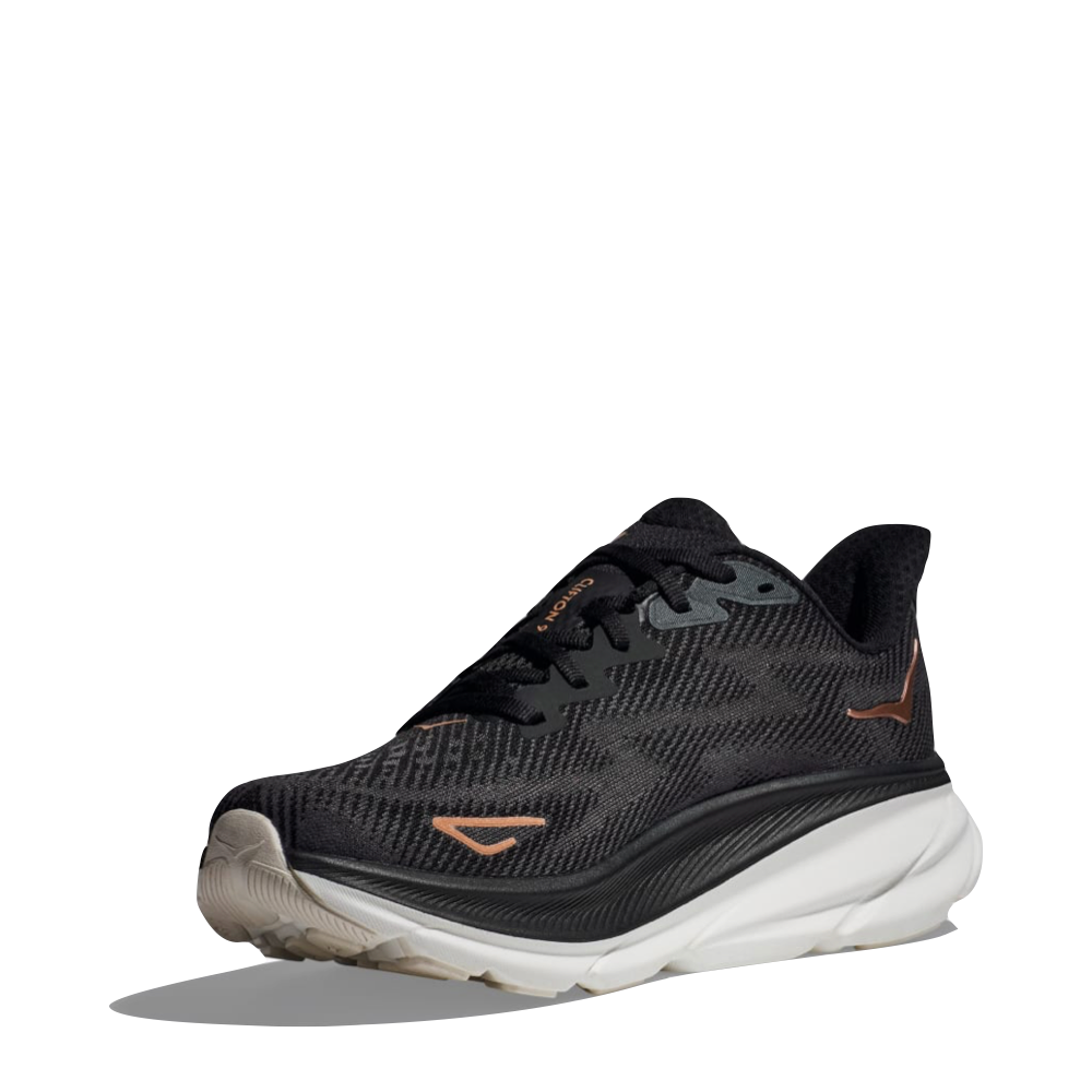 Mudguard and Toe view of Hoka Clifton 9 Sneaker for women.