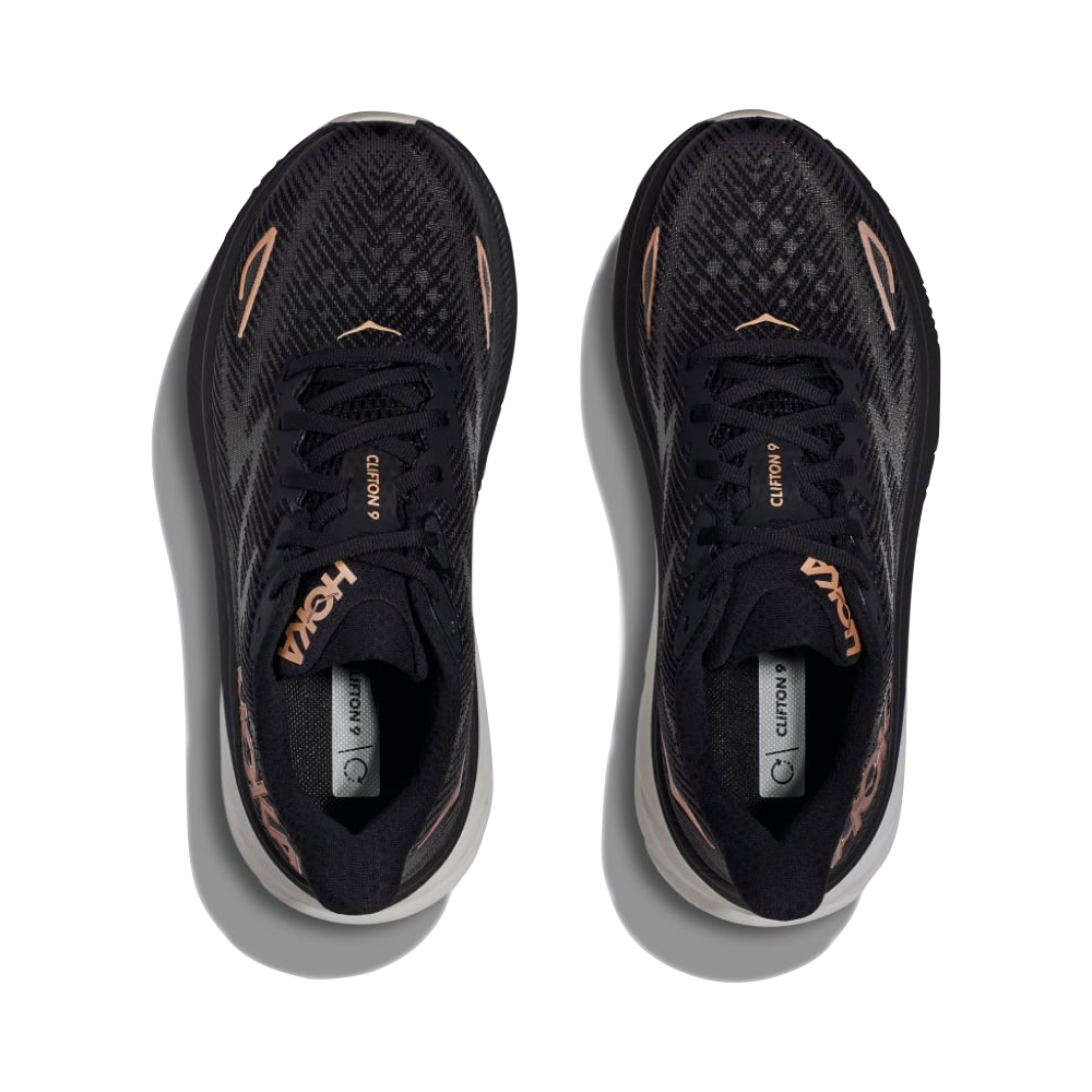 Top-down view of Hoka Clifton 9 Sneaker for women.