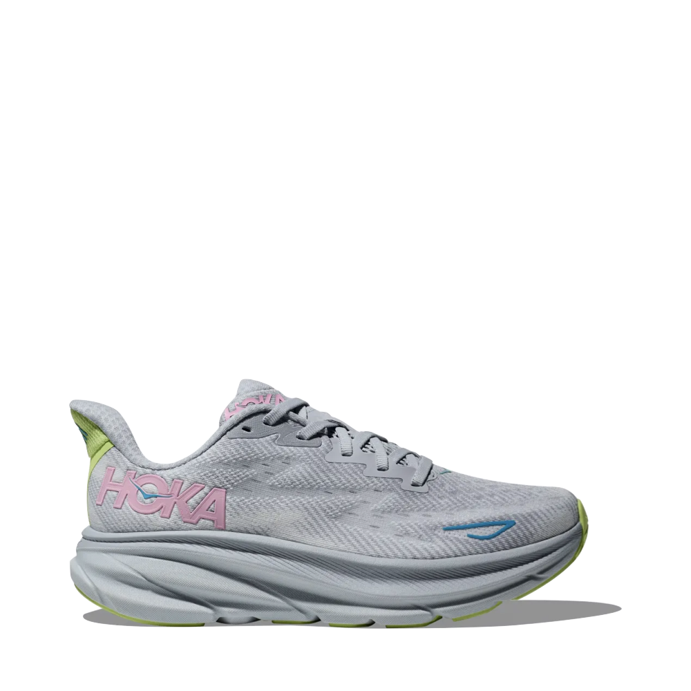 Side (right) view of Hoka Clifton 9 Sneaker for women.