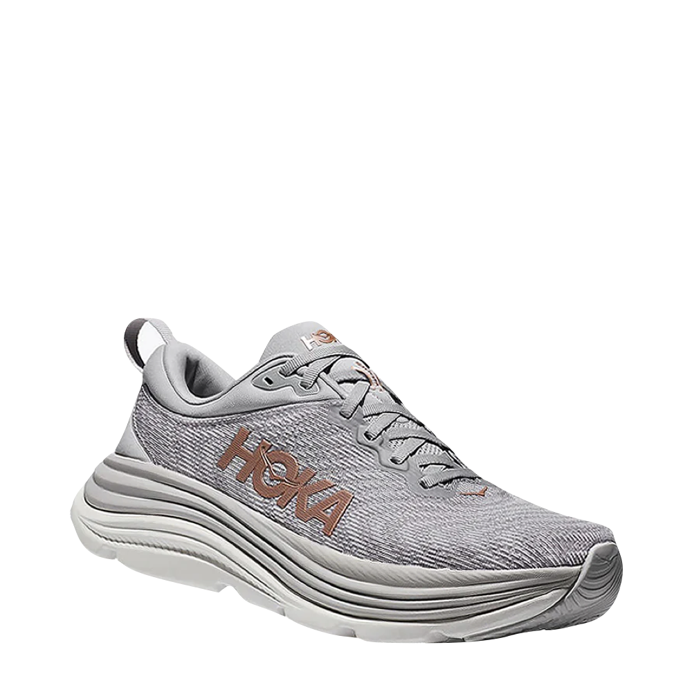 Hoka Women's Gaviota 5 Running Sneaker in Harbor Mist/Rose Gold â V&A Bootery INC