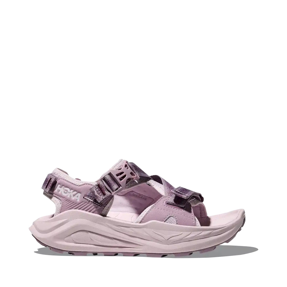 Side (right) view of Hoka Infini Hike TC Sandal for women.