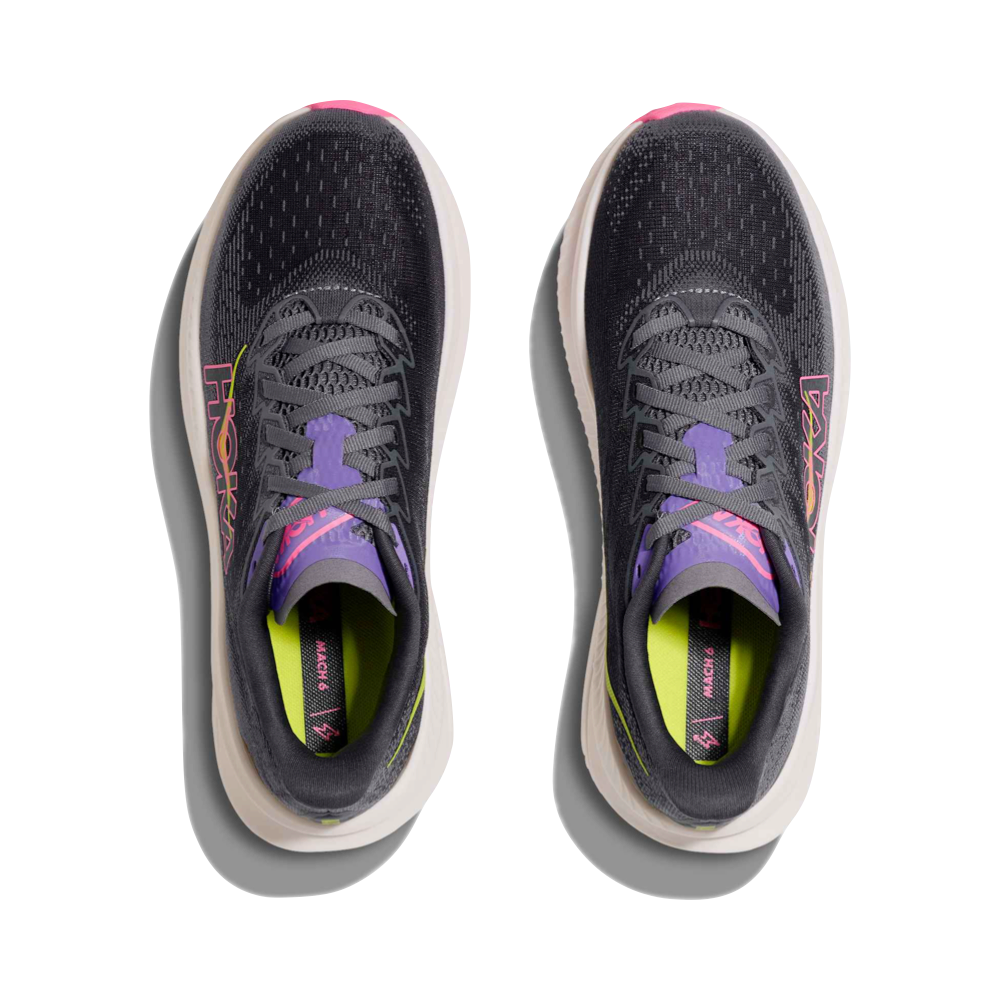Top-down view of /hoka Mach 6 Sneaker for women.