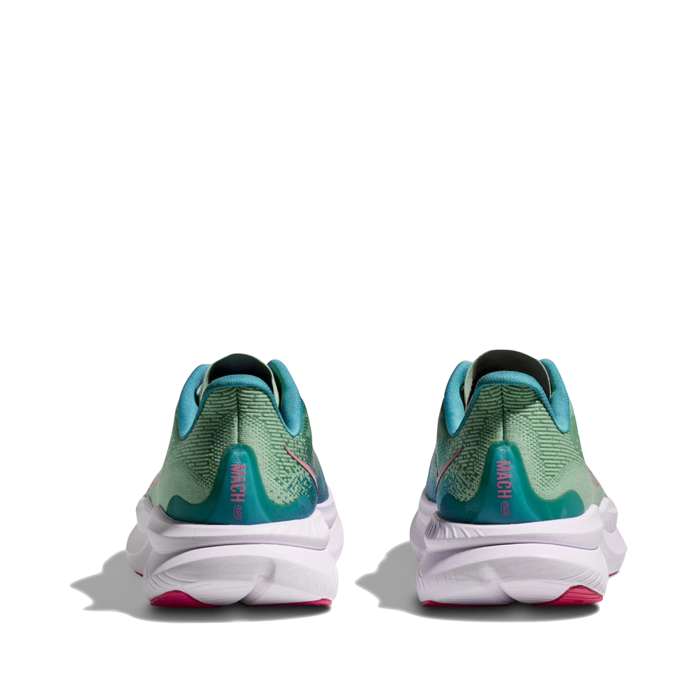 Back view of Hoka Mach 6 Sneaker for women.