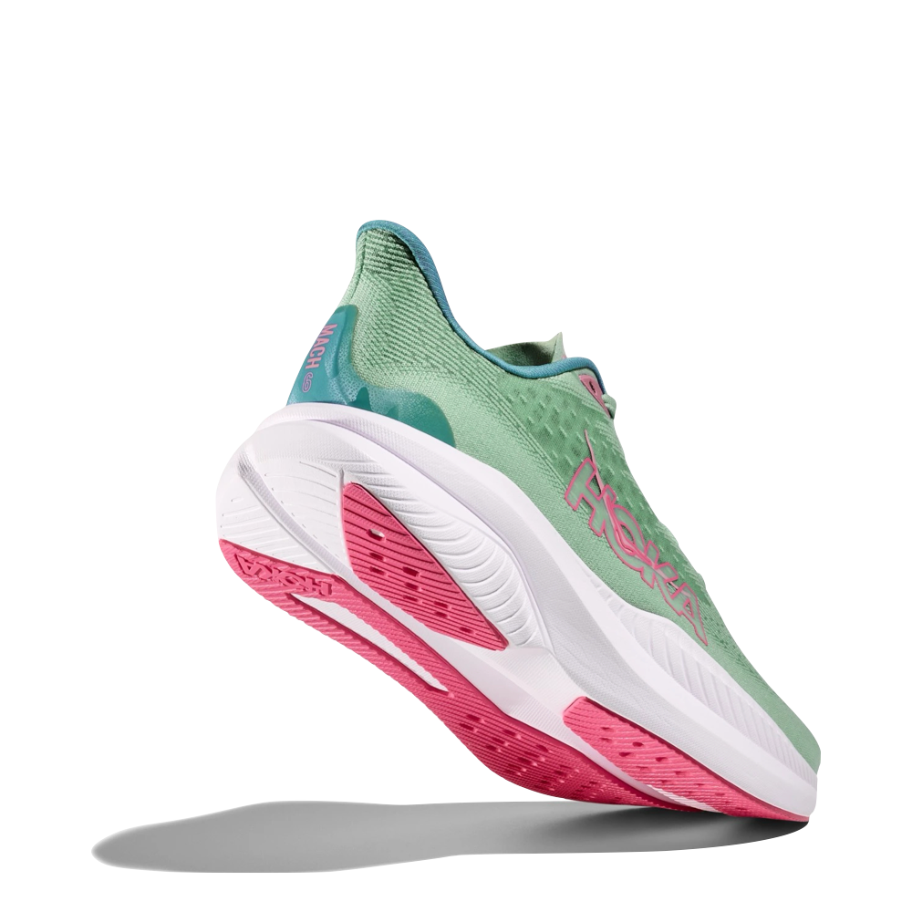 Bottom view of Hoka Mach 6 Sneaker for women.
