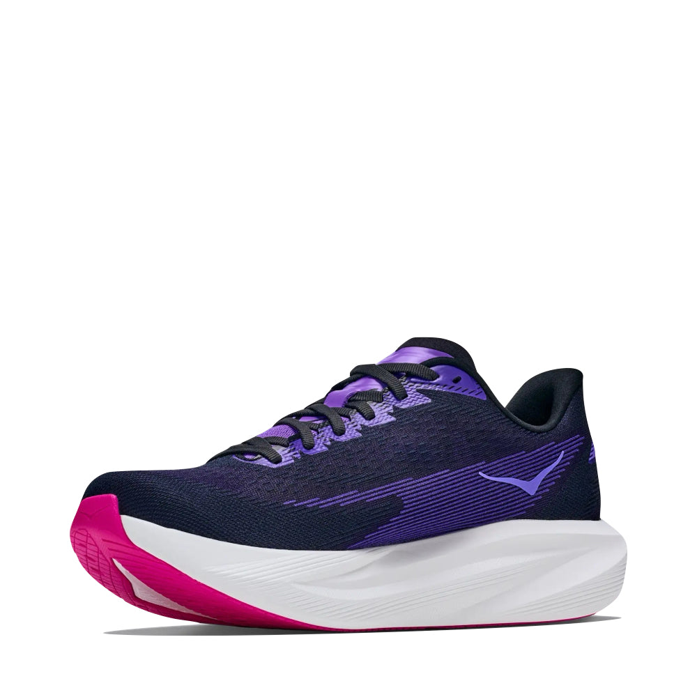 Mudguard and Toe view of Hoka Mach 7 Sneaker for women. 